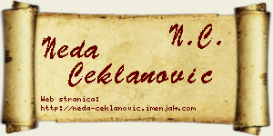 Neda Čeklanović vizit kartica